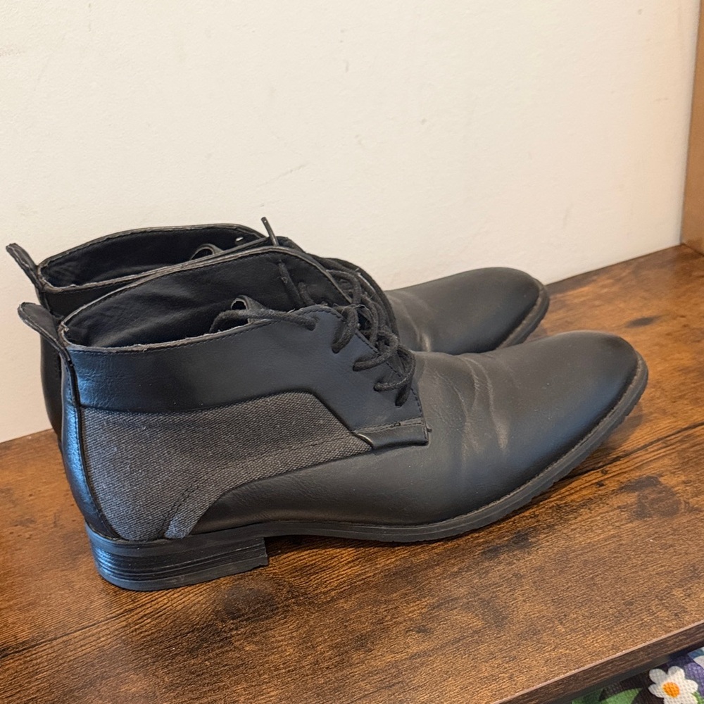 Men's Black Leather Ankle Boots